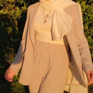 H&M sage green blazer set